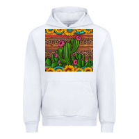 White sunflowers turquoise serape cactus tumbler Urban Hoodie - Artiststas