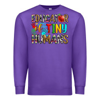 Purple educator of tiny humans Premium Sweatshirt - Zillion Design Studio