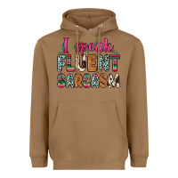 Toasted Coconut i speak fluent sarcasm Heavyweight Hoodie - Zillion Design Studio