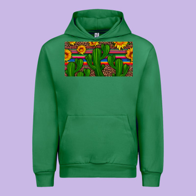 Sunflowers And Cactus License Plate Urban Hoodie Designed By Artiststas