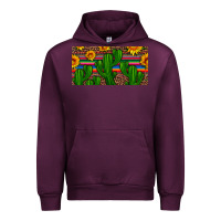 Mauve Wine sunflowers and cactus license plate Urban Hoodie - Artiststas