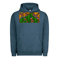 Pigment Midnight Navy sunflowers and cactus license plate Urban Hoodie - Artiststas