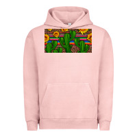 Pigment Salmon sunflowers and cactus license plate Urban Hoodie - Artiststas