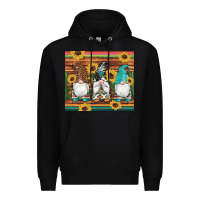 Black western gnomes cactus sunflowers serape wooden leopard gemstone Premium Hoodie - Artiststas