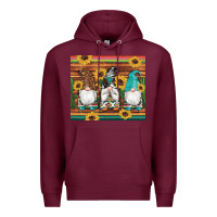 Burgundy western gnomes cactus sunflowers serape wooden leopard gemstone Premium Hoodie - Artiststas