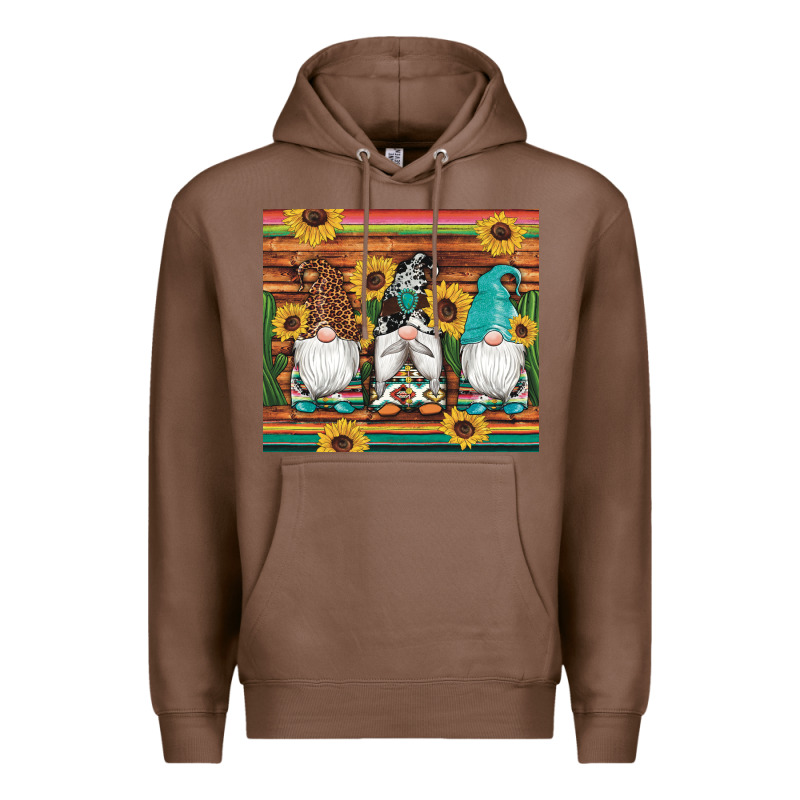 Western Gnomes Cactus Sunflowers Serape Wooden Leopard Gemstone Premium Hoodie by Artiststas | Teevron