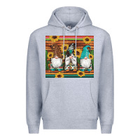 Heather Grey western gnomes cactus sunflowers serape wooden leopard gemstone Premium Hoodie - Artiststas