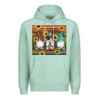 Seafoam western gnomes cactus sunflowers serape wooden leopard gemstone Premium Hoodie - Artiststas