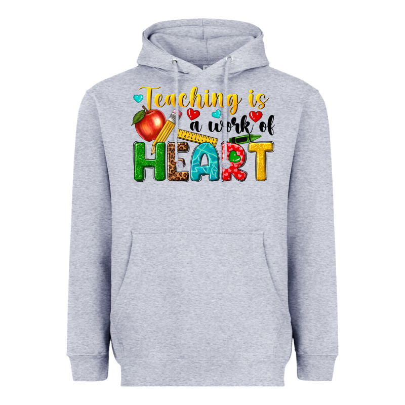 Teaching Is A Work Of Heart Tbw Heavyweight Hoodie by texasbilliewilder | Teevron