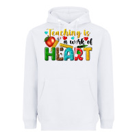 White teaching is a work of heart tbw Heavyweight Hoodie - texasbilliewilder