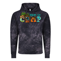Cloud Black born to camp with guitar Vintage Hoodie - AdoDesignShop
