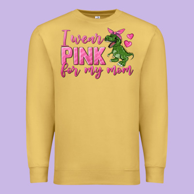 I Wear Pink For My Mom Premium Sweatshirt Designed By Texasbilliewilder