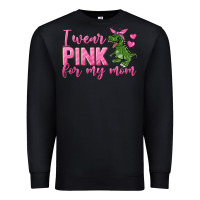 Black I Wear Pink For My Mom Premium Sweatshirt - texasbilliewilder