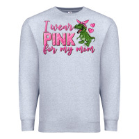 Heather Grey I Wear Pink For My Mom Premium Sweatshirt - texasbilliewilder