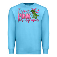 Ocean Blue I Wear Pink For My Mom Premium Sweatshirt - texasbilliewilder