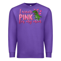 Purple I Wear Pink For My Mom Premium Sweatshirt - texasbilliewilder