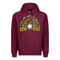 Burgundy western gnome gemstones sunflowers rainbow Premium Hoodie - Artiststas