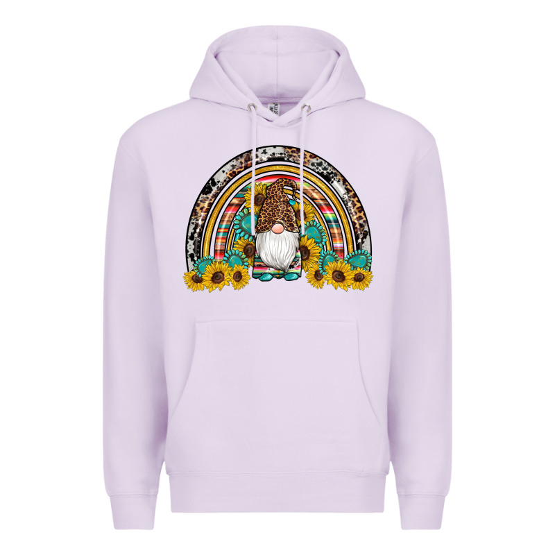 Western Gnome Gemstones Sunflowers Rainbow Premium Hoodie by Artiststas | Teevron