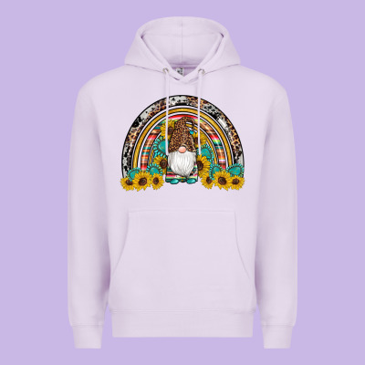 Western Gnome Gemstones Sunflowers Rainbow Premium Hoodie Designed By Artiststas