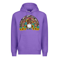 Purple western gnome gemstones sunflowers rainbow Premium Hoodie - Artiststas
