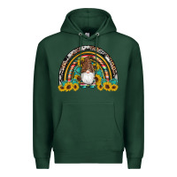 Sports Green western gnome gemstones sunflowers rainbow Premium Hoodie - Artiststas