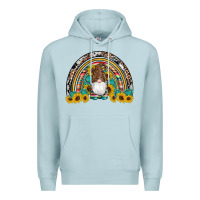 Blue Mist western gnome gemstones sunflowers rainbow Premium Hoodie - Artiststas