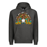 Charcoal Heather western gnome gemstones sunflowers rainbow Premium Hoodie - Artiststas