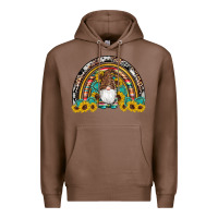 Chestnut western gnome gemstones sunflowers rainbow Premium Hoodie - Artiststas