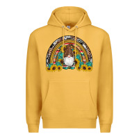 Mustard western gnome gemstones sunflowers rainbow Premium Hoodie - Artiststas