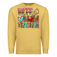 Antique Gold wife mom teacher Premium Sweatshirt - Zillion Design Studio