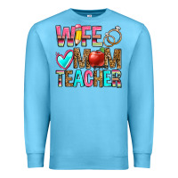 Ocean Blue wife mom teacher Premium Sweatshirt - Zillion Design Studio