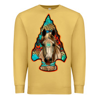 Antique Gold arrowhead horse Premium Sweatshirt - RanaPortraitStore