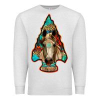 Oatmeal Heather arrowhead horse Premium Sweatshirt - RanaPortraitStore