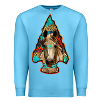 Ocean Blue arrowhead horse Premium Sweatshirt - RanaPortraitStore