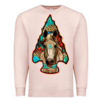 Pale Pink arrowhead horse Premium Sweatshirt - RanaPortraitStore