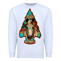 White arrowhead horse Premium Sweatshirt - RanaPortraitStore