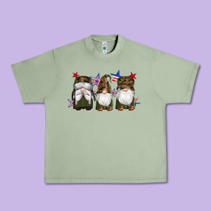 Military Gnomes Star Urban Heavy Tee Designed By Artiststas