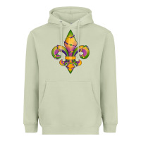 Matcha mardi gras fleur de lis Heavyweight Hoodie - RanaPortraitStore