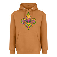 Mardi Gras Fleur De Lis Heavyweight Hoodie | Teevron