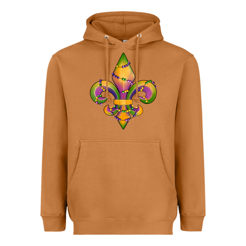 Mardi Gras Fleur De Lis Heavyweight Hoodie by RanaPortraitStore | Teevron