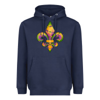 Navy mardi gras fleur de lis Heavyweight Hoodie - RanaPortraitStore