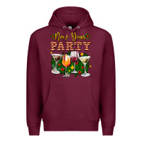 Burgundy new year party christmas coctail Premium Hoodie - AdoDesignShop