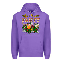 Purple new year party christmas coctail Premium Hoodie - AdoDesignShop