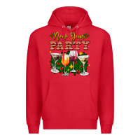 Red new year party christmas coctail Premium Hoodie - AdoDesignShop