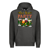 Charcoal Heather new year party christmas coctail Premium Hoodie - AdoDesignShop