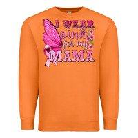 Carrot I Wear Pink For My Mama with Butterfly Premium Sweatshirt - texasbilliewilder