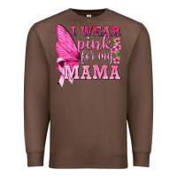 Chestnut I Wear Pink For My Mama with Butterfly Premium Sweatshirt - texasbilliewilder