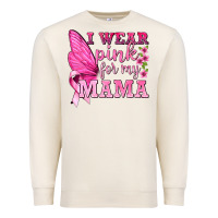 Sandshell I Wear Pink For My Mama with Butterfly Premium Sweatshirt - texasbilliewilder