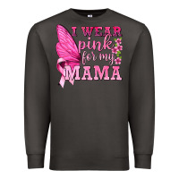 Smoke I Wear Pink For My Mama with Butterfly Premium Sweatshirt - texasbilliewilder