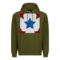 Army Green Glitter 4th Of July Seamless Pattern Premium Hoodie - BundleAndBundleShop